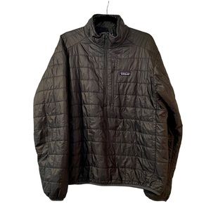 Patagonia 1/4 Zip Nano Puff Jacket, Charcoal Grey, Size XL